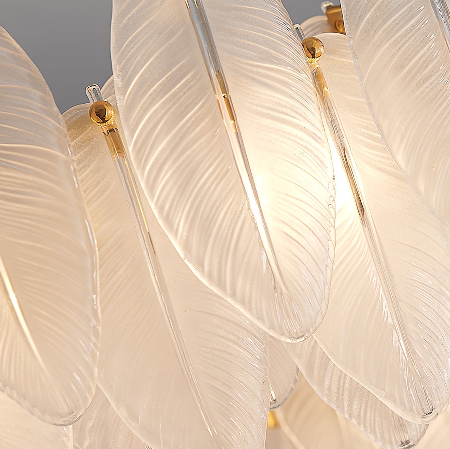 Glass Feather Chandelier - Lamp Outdoor
