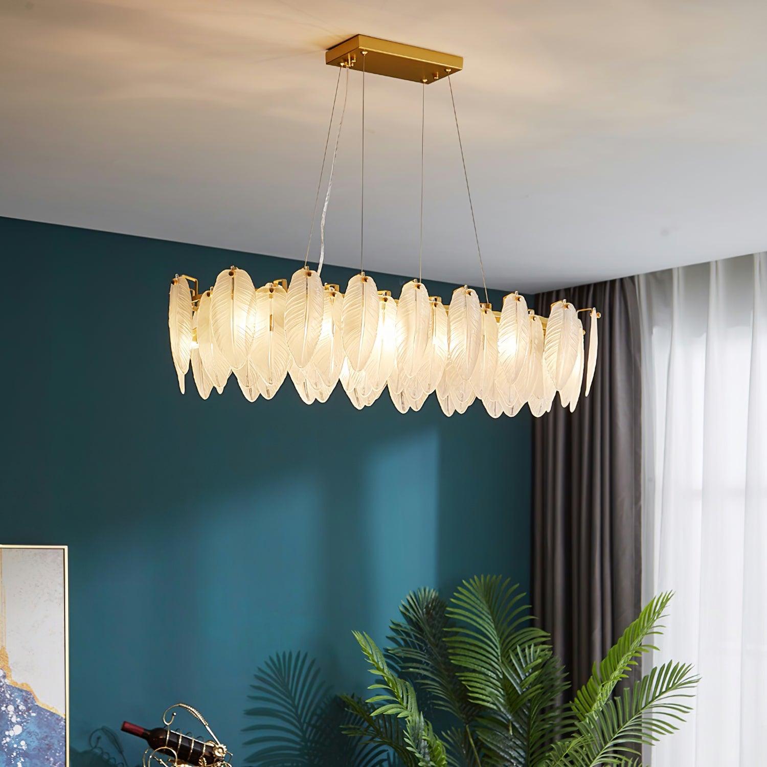 Glass Feather Chandelier - Lamp Outdoor
