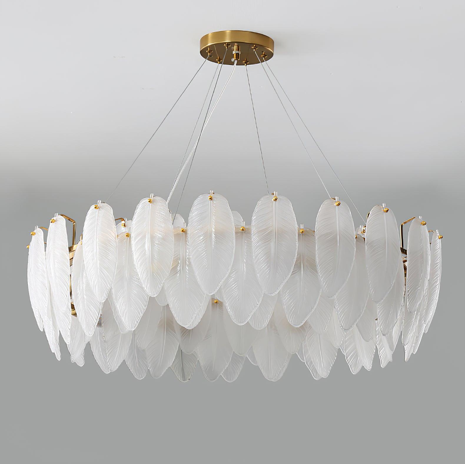 Glass Feather Chandelier - Lamp Outdoor