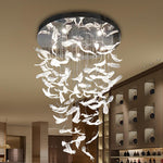 Aetherial Glass Leaf Chandelier - Lamp Outdoor