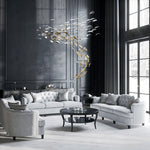 Aetherial Glass Leaf Chandelier - Lamp Outdoor