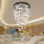 Aetherial Glass Leaf Chandelier - Lamp Outdoor
