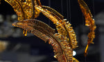Aetherial Glass Leaf Chandelier - Lamp Outdoor