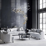 Aetherial Glass Leaf Chandelier - Lamp Outdoor