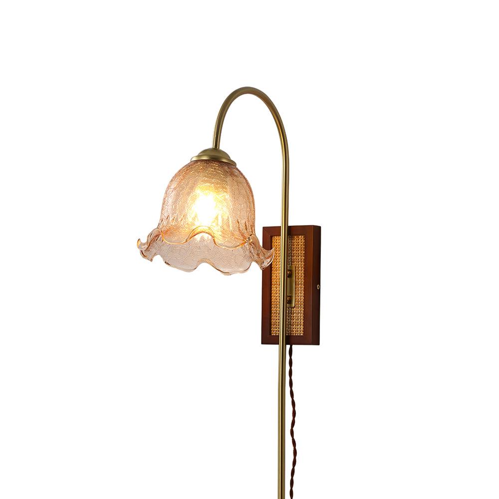 Flower Farmhouse Brass Wall Light