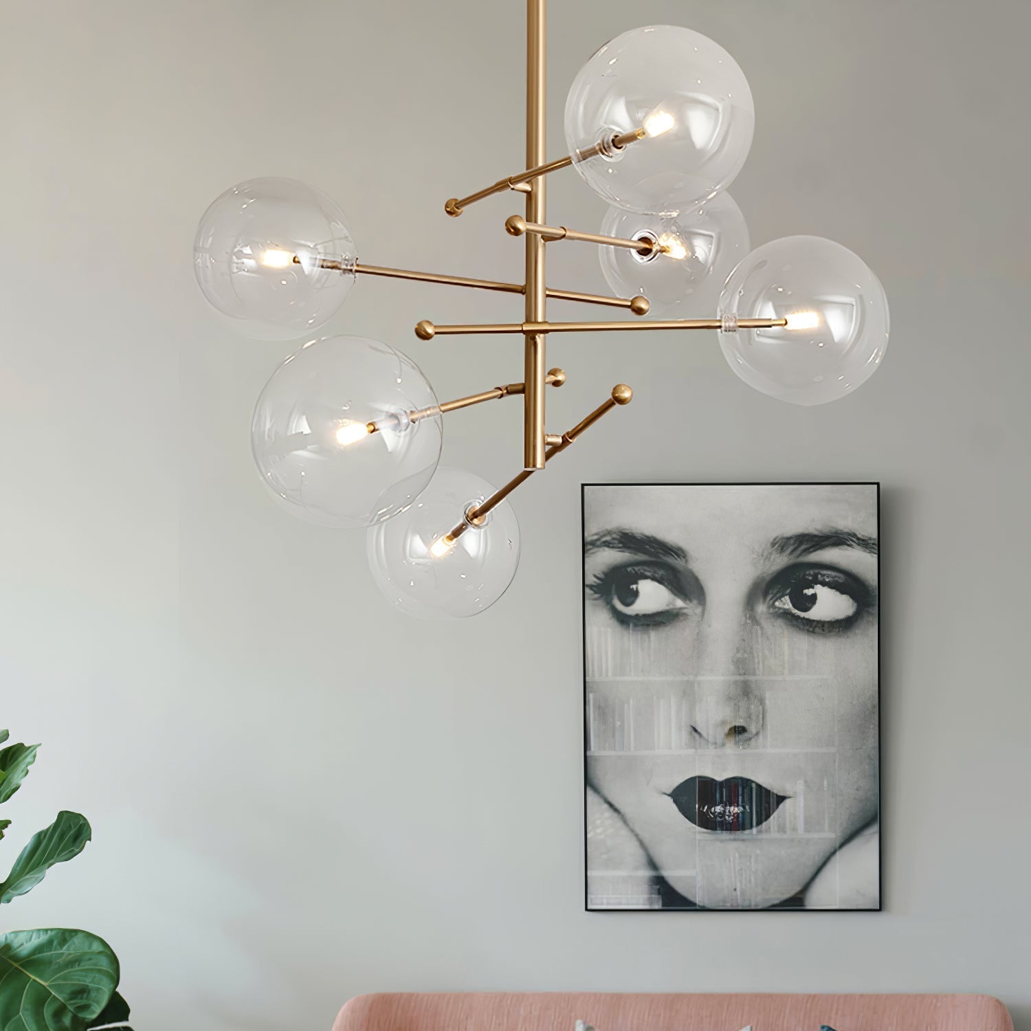 Glass Contemporary Chandelier