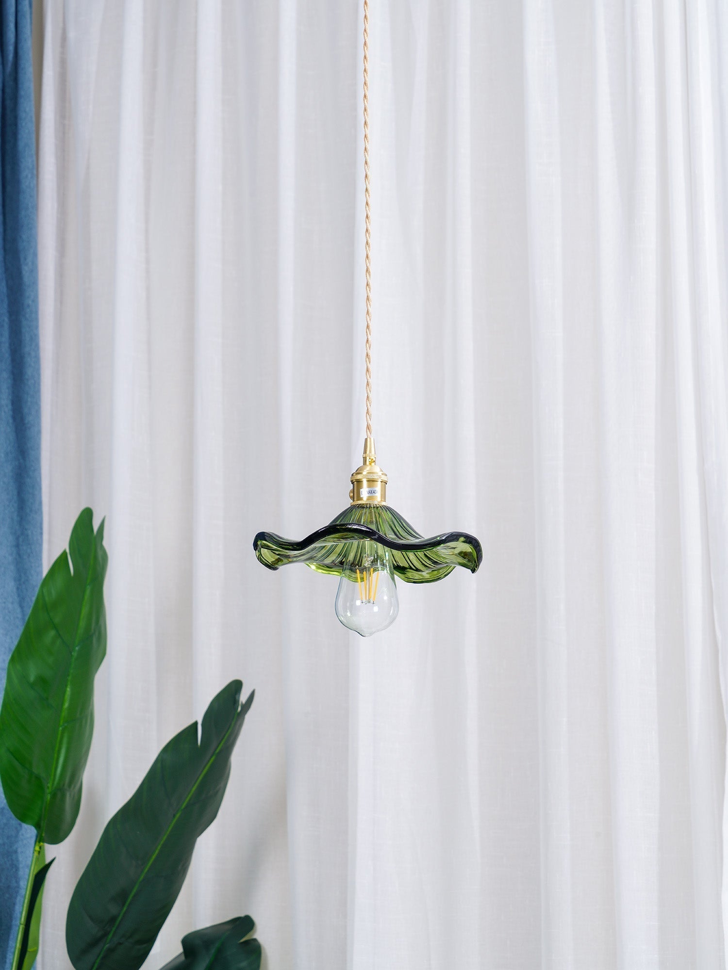 Glass Hibiscus Flower Pendant Light - Lamp Outdoor
