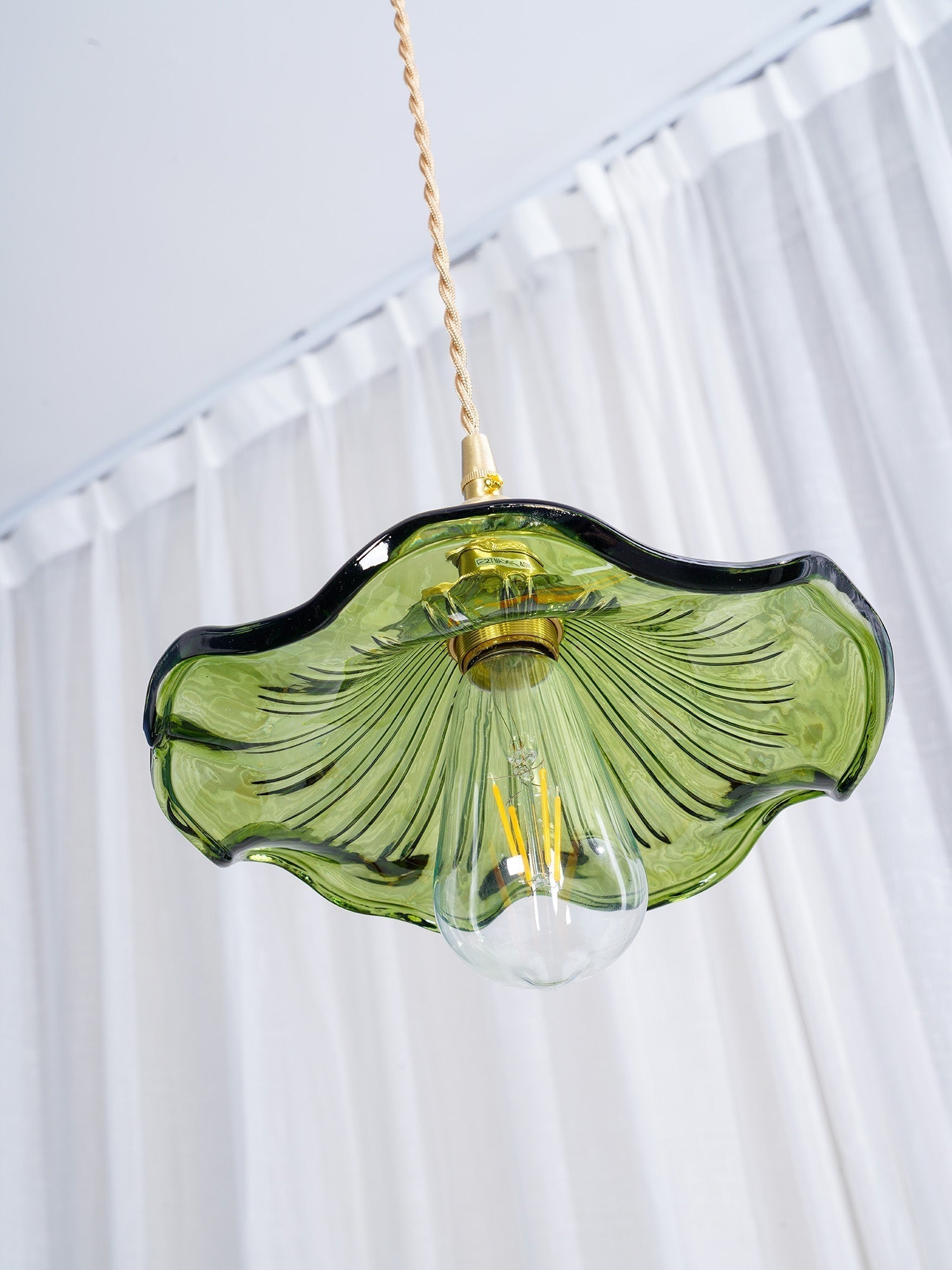Glass Hibiscus Flower Pendant Light - Lamp Outdoor