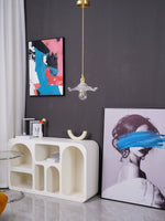 Glass Hibiscus Flower Pendant Light - Lamp Outdoor