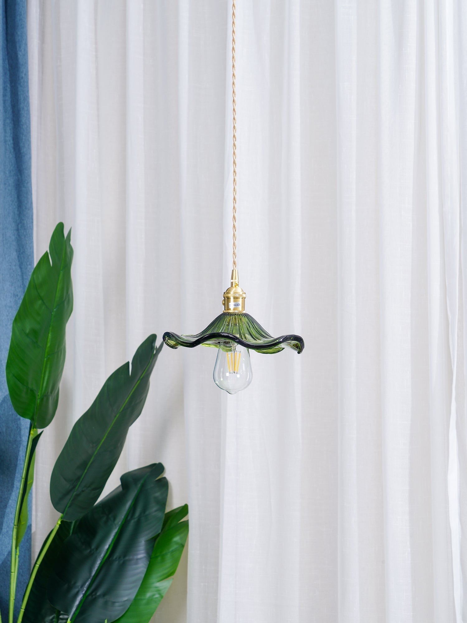 Glass Hibiscus Flower Pendant Light - Lamp Outdoor