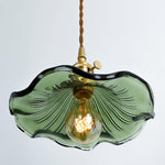 Glass Hibiscus Flower Pendant Light - Lamp Outdoor