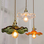 Glass Hibiscus Flower Pendant Light - Lamp Outdoor