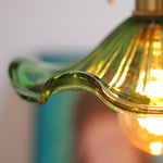 Glass Hibiscus Flower Pendant Light - Lamp Outdoor