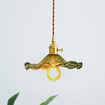Glass Hibiscus Flower Pendant Light - Lamp Outdoor