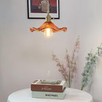 Glass Hibiscus Flower Pendant Light - Lamp Outdoor