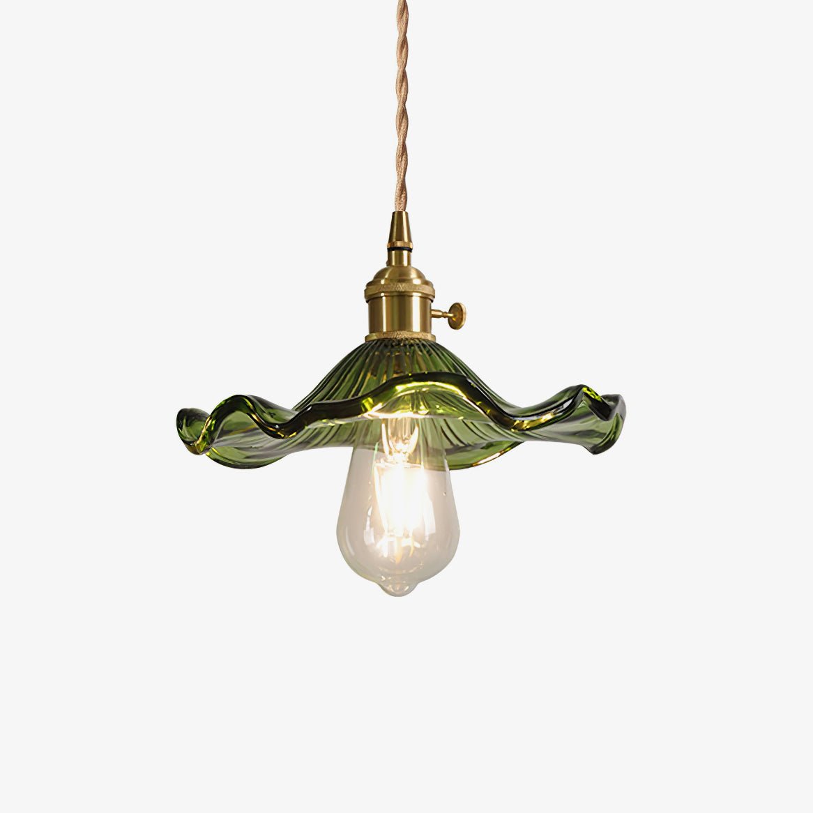 Glass Hibiscus Flower Pendant Light - Lamp Outdoor