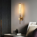 Glass Linear Brass Wall Light - Lamp Outdoor