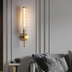 Glass Linear Brass Wall Light - Lamp Outdoor