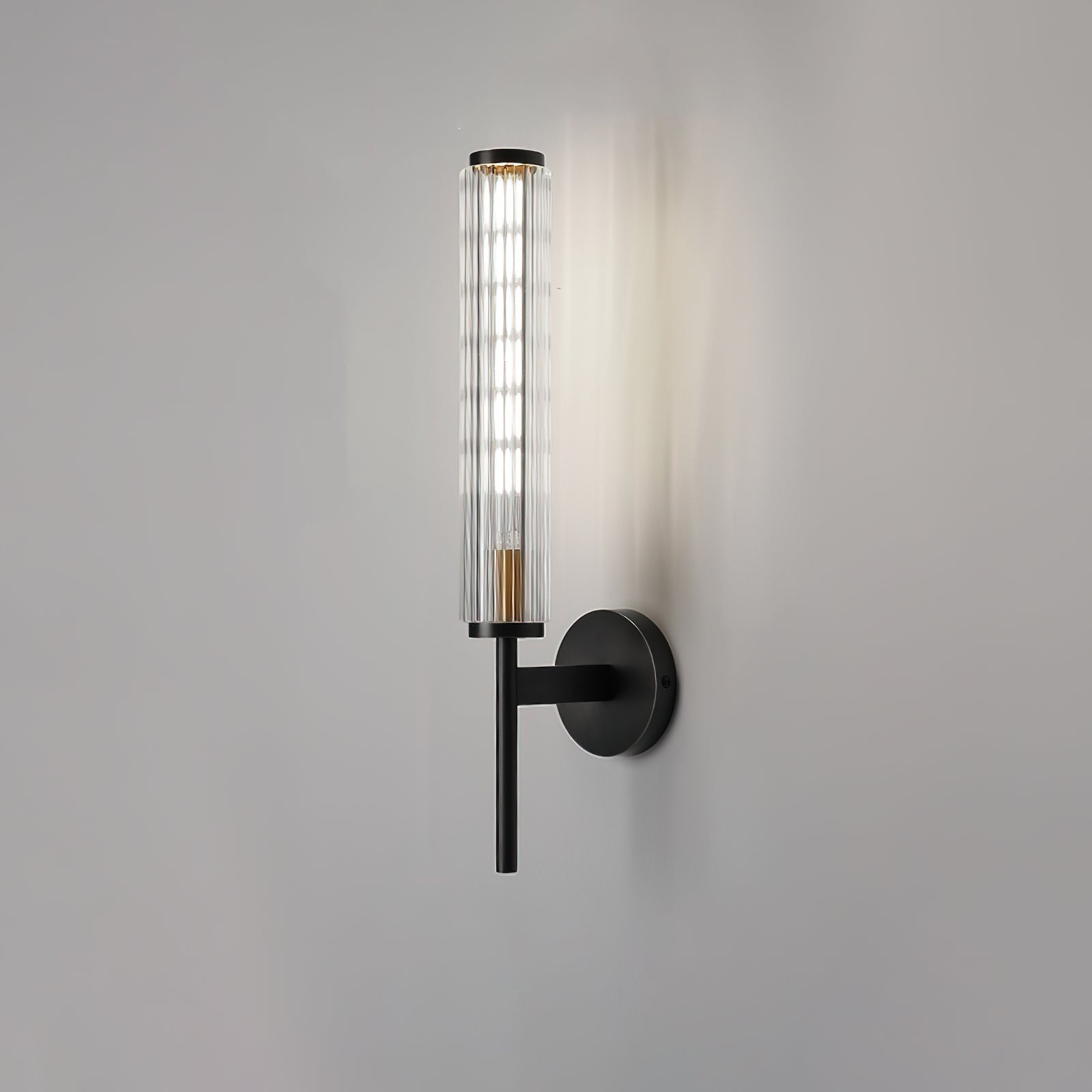 Glass Linear Brass Wall Light - Lamp Outdoor