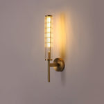 Glass Linear Brass Wall Light - Lamp Outdoor