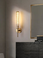Glass Linear Brass Wall Light - Lamp Outdoor