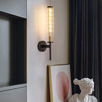 Glass Linear Brass Wall Light - Lamp Outdoor