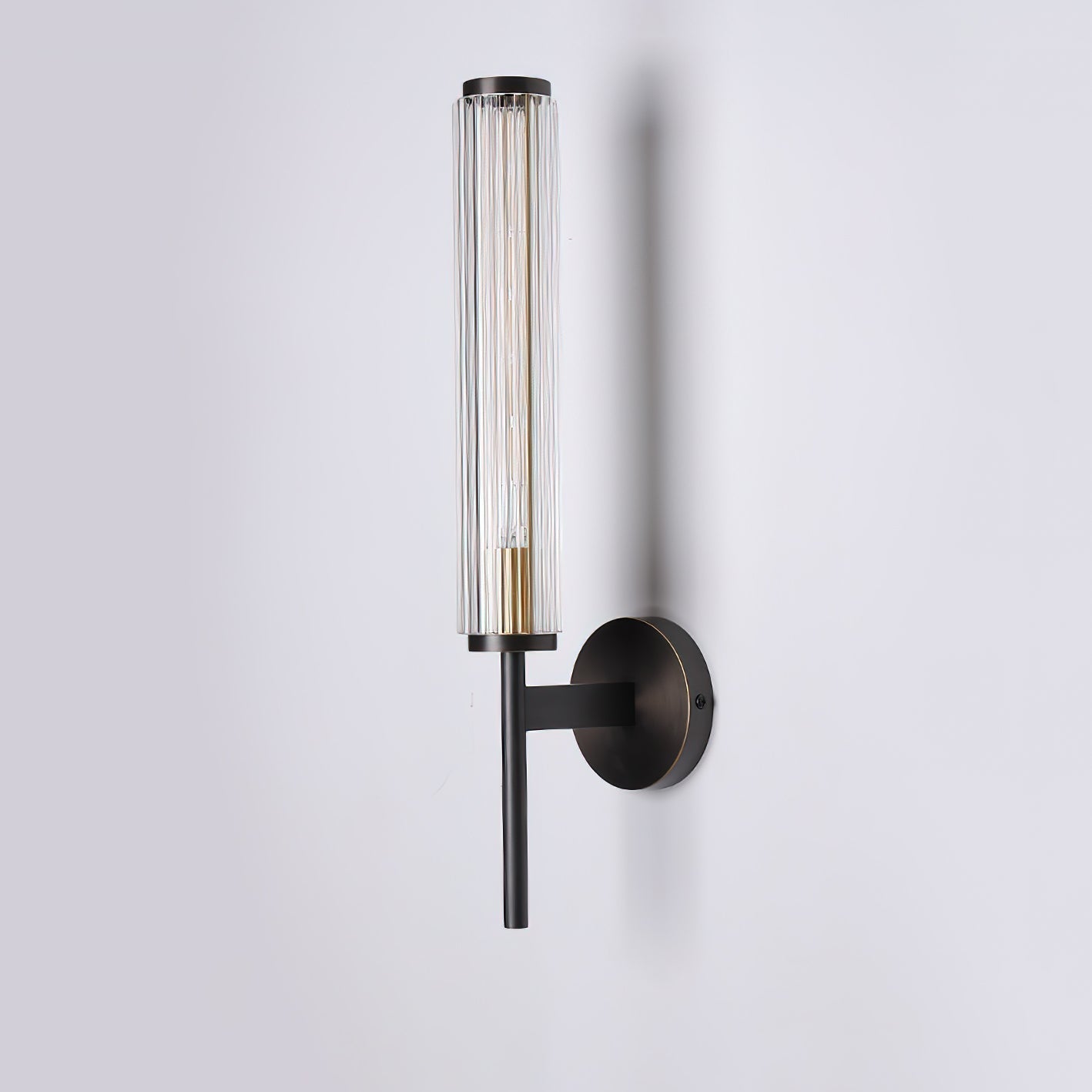 Glass Linear Brass Wall Light - Lamp Outdoor