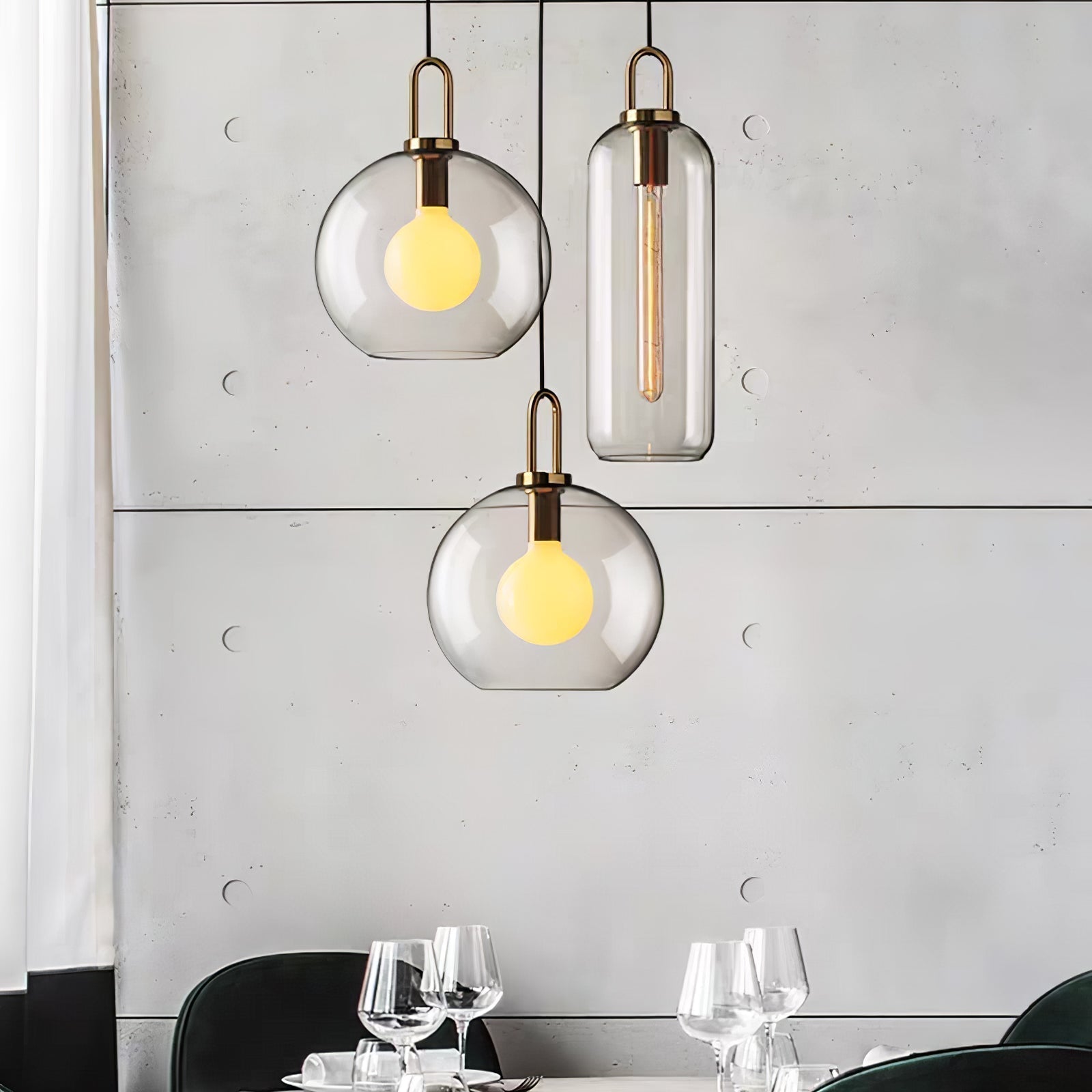 Pendulum Glass Pendant Lamp - Lamp Outdoor