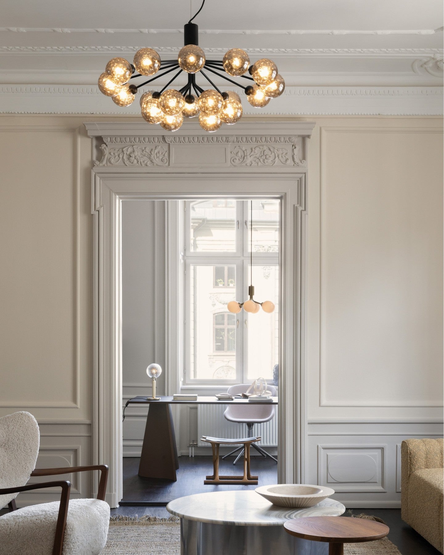 Glass Sphere Cluster Chandelier - Lamp Outdoor