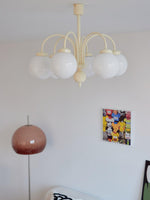 Cream Glass Sphere Chandelier - Lamp Outdoor
