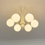 Cream Glass Sphere Chandelier - Lamp Outdoor