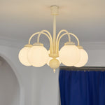 Cream Glass Sphere Chandelier - Lamp Outdoor