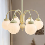 Cream Glass Sphere Chandelier - Lamp Outdoor