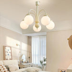 Cream Glass Sphere Chandelier - Lamp Outdoor