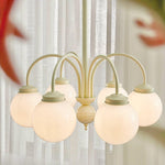 Cream Glass Sphere Chandelier - Lamp Outdoor