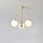 Cream Glass Sphere Chandelier - Lamp Outdoor