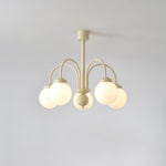 Cream Glass Sphere Chandelier - Lamp Outdoor
