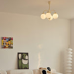 Cream Glass Sphere Chandelier - Lamp Outdoor