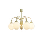 Cream Glass Sphere Chandelier - Lamp Outdoor