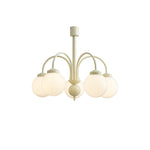 Cream Glass Sphere Chandelier - Lamp Outdoor