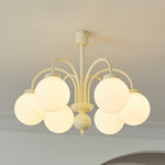 Cream Glass Sphere Chandelier - Lamp Outdoor