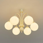 Cream Glass Sphere Chandelier - Lamp Outdoor