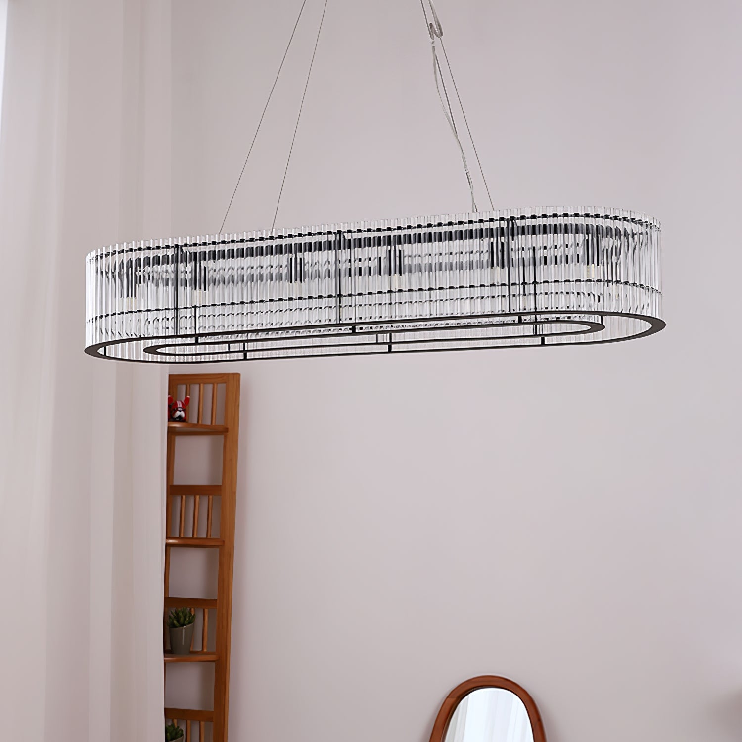 Glass Tube Ring Chandelier - Lamp Outdoor