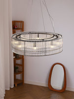 Glass Tube Ring Chandelier - Lamp Outdoor