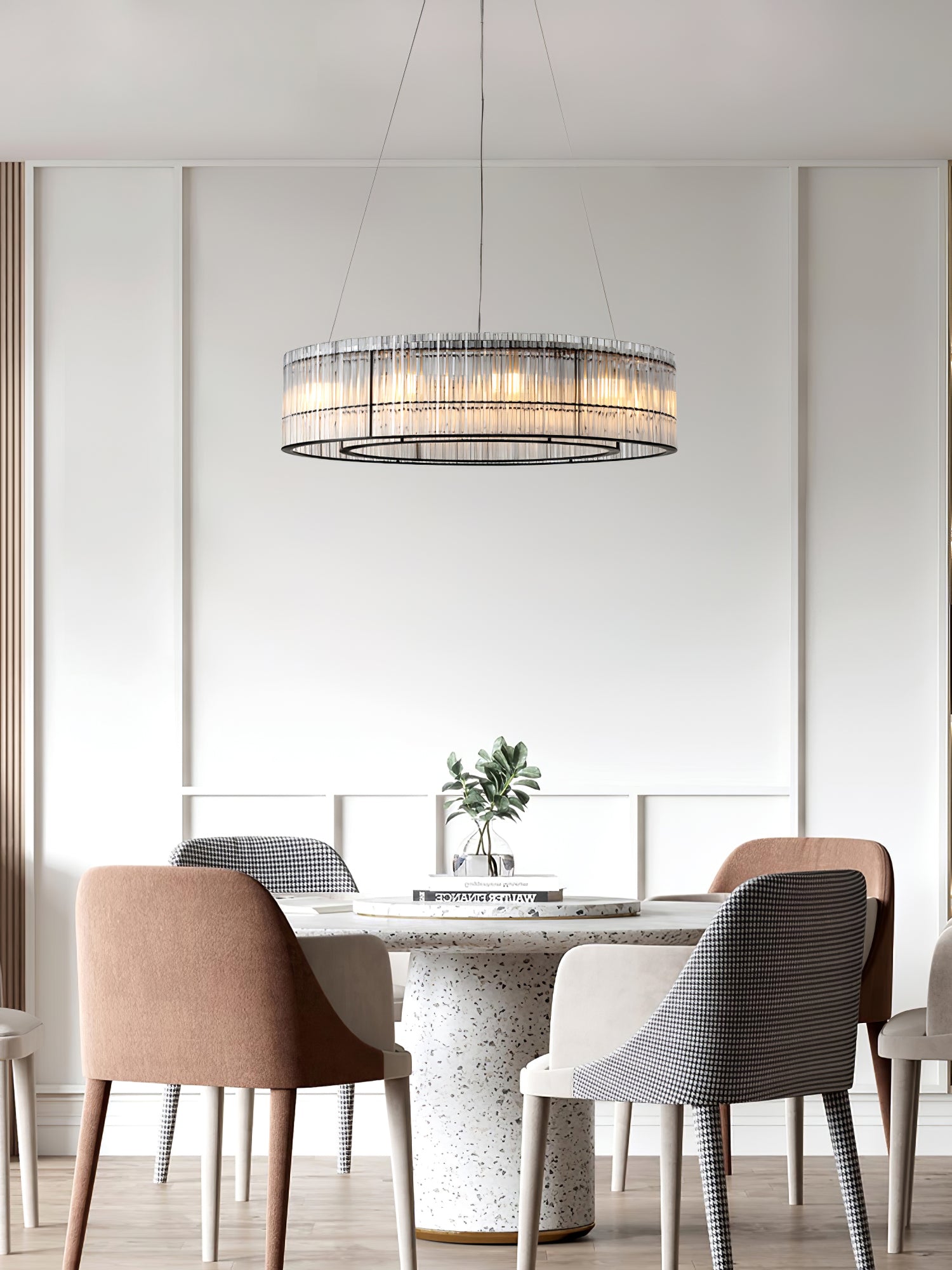 Glass Tube Ring Chandelier - Lamp Outdoor
