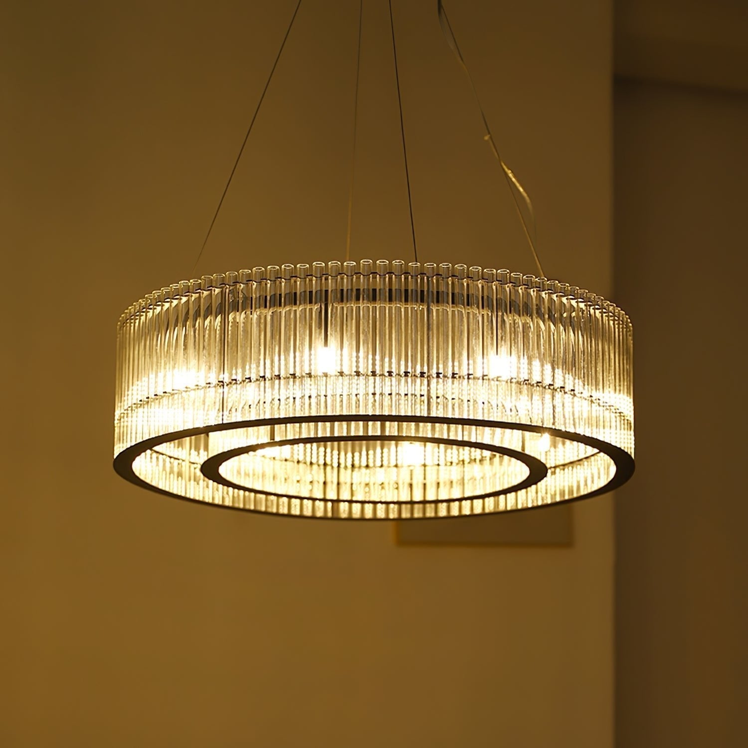 Glass Tube Ring Chandelier - Lamp Outdoor