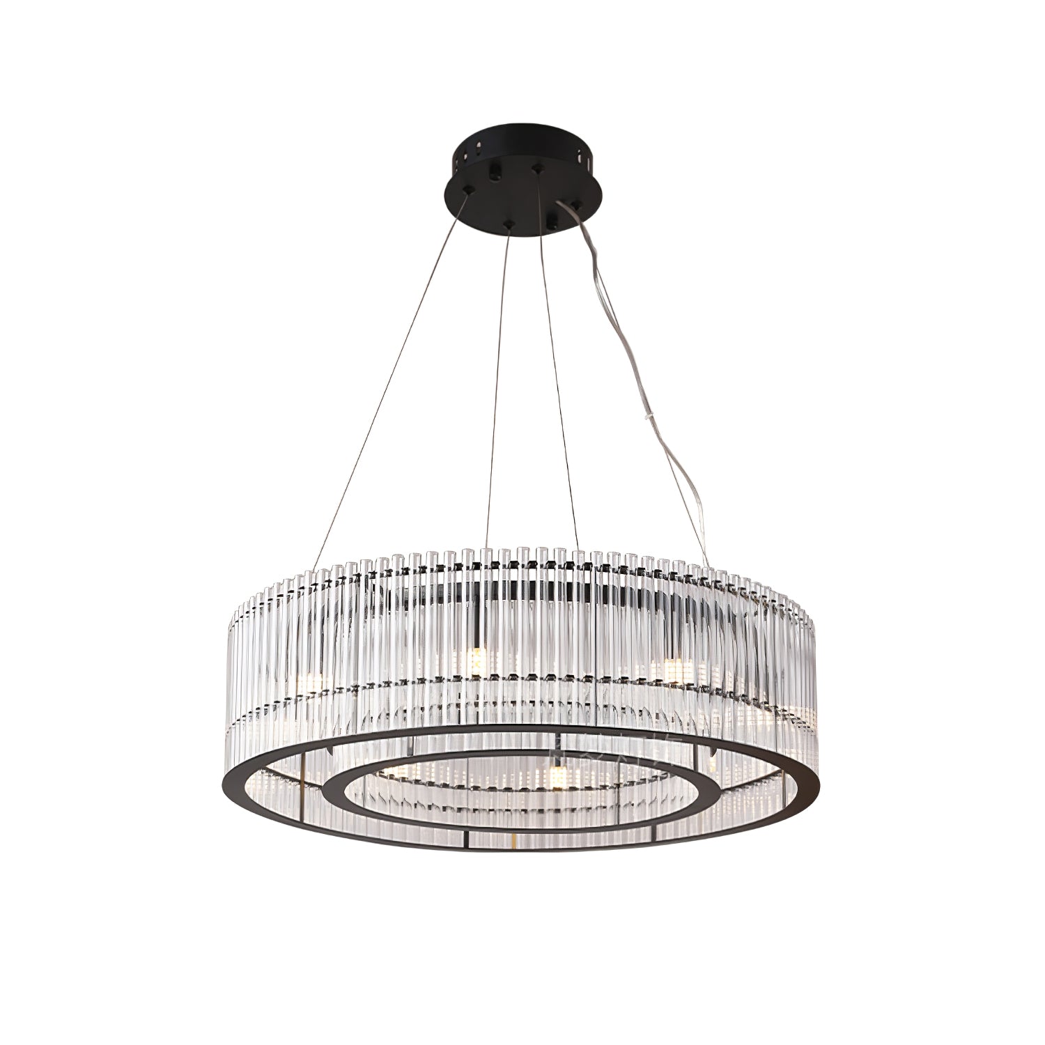 Glass Tube Ring Chandelier - Lamp Outdoor