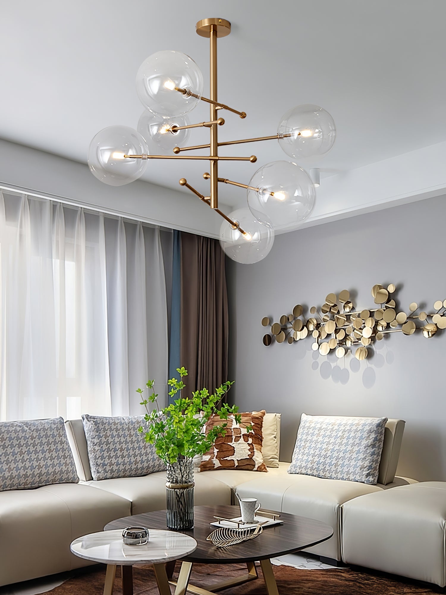 Orbit Contemporary Glass Chandelier - Lamp Outdoor