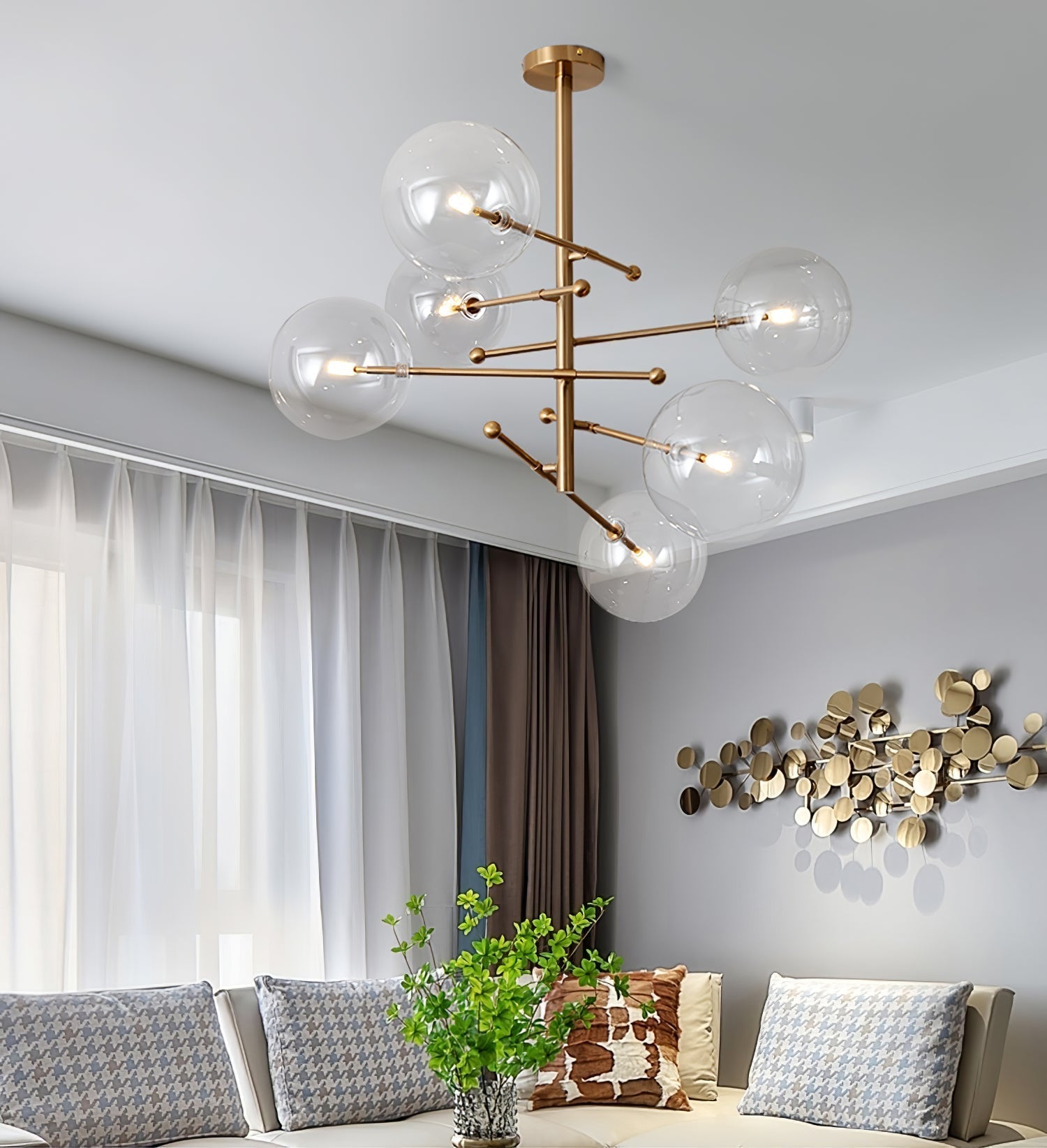 Orbit Contemporary Glass Chandelier - Lamp Outdoor