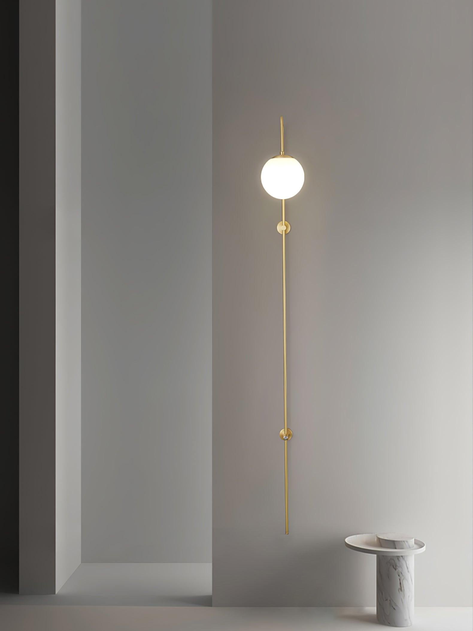 Globe Brass Wall Sconce - Lamp Outdoor